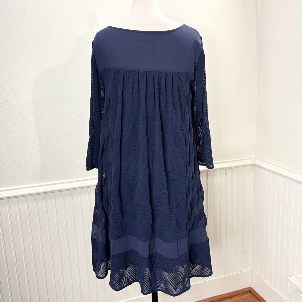 Holding Horses Size S‎ Augusta Swing Dress Crochet Lace Navy Cottagecore Boho - Picture 3 of 12